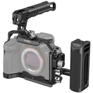 SmallRig 3669D klatka z uchwytami i zaciskami do SONY A7 IV, A7S III, A7R V, A7 V + mikrofibra + Czytnik kart + LAMPKA LED