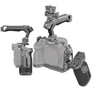 SONY A7RV, A7IV, A7SIII - SmallRig 4539 prof. zestaw do fotografowania i filmowania, klatka z uchwytami i zaciskami do SONY A7R V, A7 IV, A7S III
