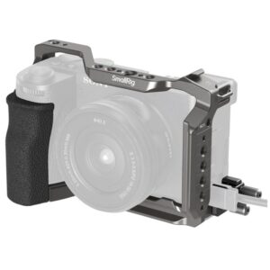 SONY A6700 - SmallRig 5060 metalowa klatka z zaciskiem kablowym, HawkLock, szyna NATO, Arca-Swiss. uchwyt, GRIP do SONY A6700