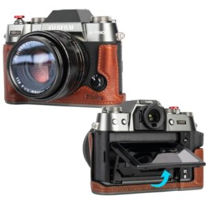FUJIFILM X-T50 - SmallRig 4710 brązowe Skórzane półetui z paskiem do FUJIFILM X-T50