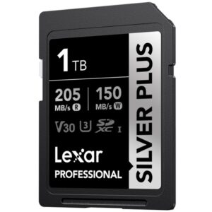 Karta pamięci LEXAR SDXC 1TB (1024GB) SILVER PLUS U3 V30 205MB/s Class10 ZAPIS: 150MB/s