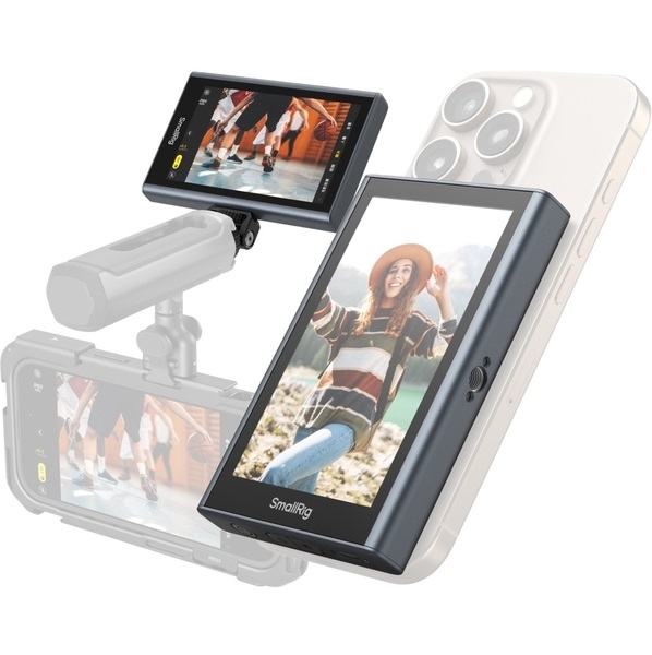 SmallRig 4850 Bezprzewodowy monitor wideo do telefonu z głowicą obrotowo-uchylną + bezprzewodowy pilot