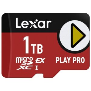 Karta pamięci LEXAR microSDXC 1TB (1024GB) Express PLAY PRO R900/W600 C10 U3 UHS-I (V30) ZAPIS 600MB/s, + LAMPKA LED