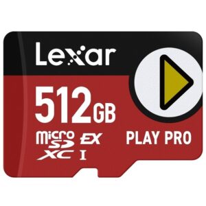 Karta pamięci LEXAR microSDXC 512GB Express PLAY PRO R900/W600 C10 U3 UHS-I (V30) ZAPIS 600MB/s + LAMPKA LED
