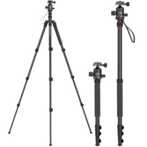 SMALLRIG 3935 CT-10 Aluminiowy statyw fotograficzny z głowicą, 43-180cm, do 5kg, funkcja monopodu