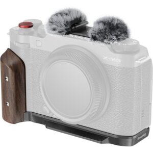 FUJIFILM X-M5 - SmallRig 5260 czarna Płytka, uchwyt, grip w kształcie litery L z drewnianym uchwytem