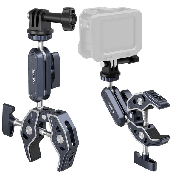 SmallRig 5373 Zacisk w kształcie kraba z głowicą kulową Magic Arm, szybki montaż kamer, monitorów, świateł LED wideo i innych urządzeń na prętach, stołach, nogach statywów i ręcznych pierścieniach stabilizujących