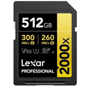 Karta pamięci LEXAR SDXC 512GB 2000x UHS-II U3 300MB/s V90