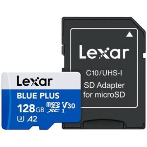 Karta pamięci LEXAR microSDXC 128GB Blue Plus UHS-I 170MB/s C10 A2 U3 V30