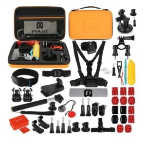 PULUZ PKT26 zestaw 53 akcesoriów do kamer sportowych DJI, GoPro, Insta360