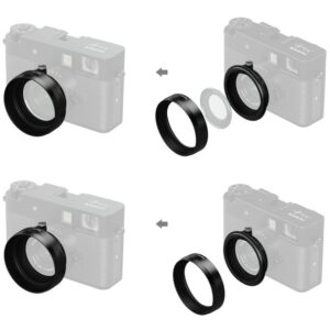 FUJIFILM X HALF X-HF1 - SmallRig 5215 czarna osłona przeciwsłoneczna obiektywu/adapter filtrów do FUJIFILM X HALF X-HF1