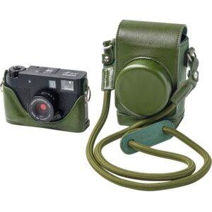 FUJIFILM X HALF X-HF1 - SmallRig 5220 ZIELONE skórzane etui do FUJIFILM X HALF X-HF1
