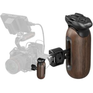 SmallRig 5238 Drewniany uchwyt boczny ze śrubami ustalającymi ARRI 1/4"-20 i 3/8''-16, do klatek