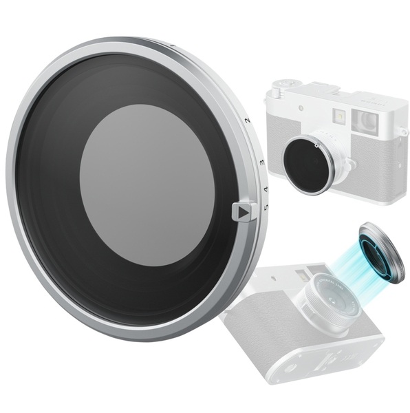 FUJIFILM X HALF X-HF1 - SmallRig 5391 srebrny magnetyczny filtr szary VND ND2-ND32 do FUJIFILM X HALF X-HF1
