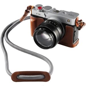 FUJIFILM X-E5 - SmallRig 5449 brązowe Skórzane półetui z paskiem do FUJIFILM X-E5