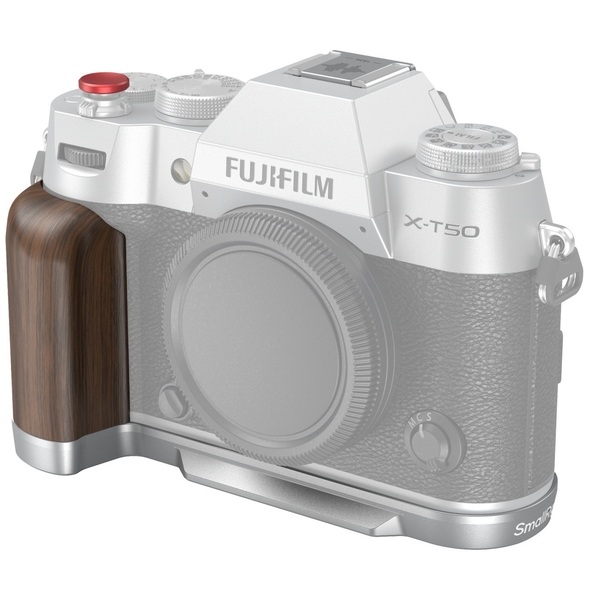 FUJIFILM X-T50 - SmallRig 4735 L-Shape srebrny grip z drewnianych uchwytem do FUJIFILM X-T50