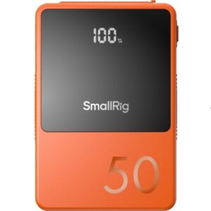 SmallRig 4871 V-Mount Battery Mini VB50, akumulator V-mount 3400 mAh, pomarańczowy