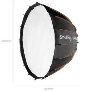 SmallRig 5395 FP-90 Quick-Setup, zestaw Softbox paraboliczny 90x60cm z 2 dyfuzorami i gridem