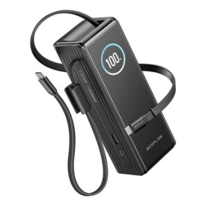 ECOFLOW RAPID 170W, wbudowane kable 100W, POWERBANK 25000mAh
