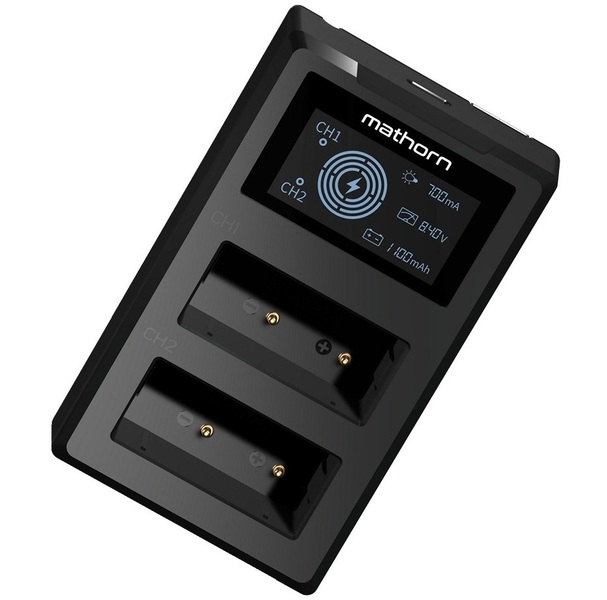 MATHORN MBC-D113 USB-C Ładowarka dwukanałowa z wyświetlaczem LED do NIKON EN-EL25 GWARANCJA 3 LATA
