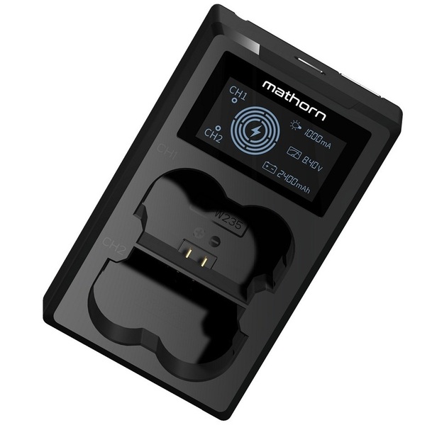 MATHORN MBC-D250 USB-C Ładowarka dwukanałowa z wyświetlaczem LED do PANASONIC DMW-BLK22 GWARANCJA 3 LATA