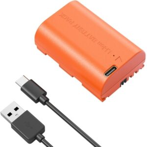 SmallRig 5407 CANON LP-E6P, Akumulator LP-E6P 2520mAh pomarańczowy do aparatów CANON z ładowaniem przez USB-C