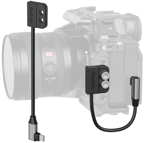 SmallRig 5595 Kabel danych USB-C (męski-żeński), przesyłanie danych z prędkością 20 Gb/s i szybkie ładowanie o mocy 240 w.