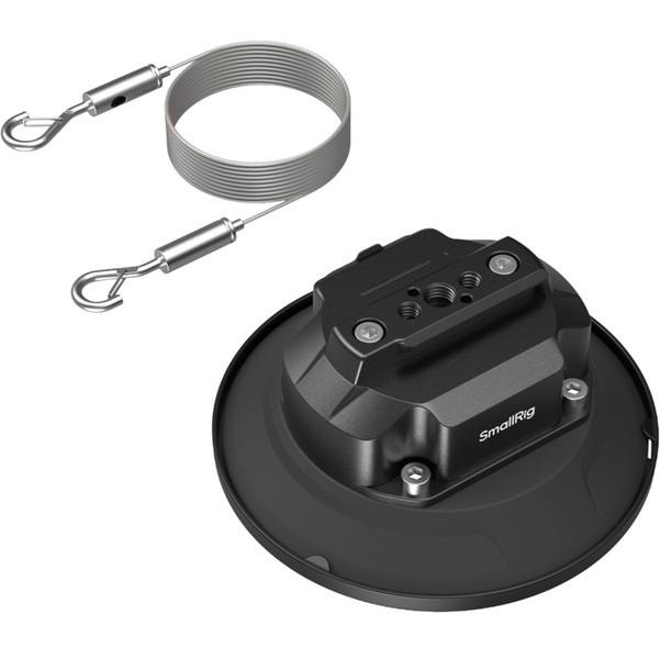 SMALLRIG 5398 przyssawka elektryczna: Posiada wbudowany silnik elektryczny + aku 2000mAh, otwory montażowe ARRI, NATO, Magic Arms
