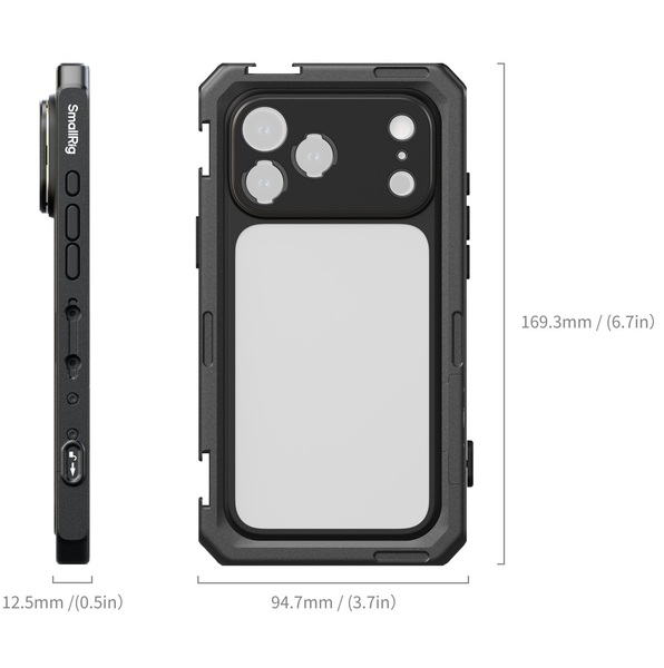 SmallRig 5545 wersja Basic czarne Etui, klatka do telefonu iPhone 17 PRO