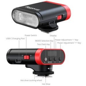 SmallRig 5374 RS20 czarna, Kieszonkowa lampa błyskowa, wbudowany aku 2000mAh
