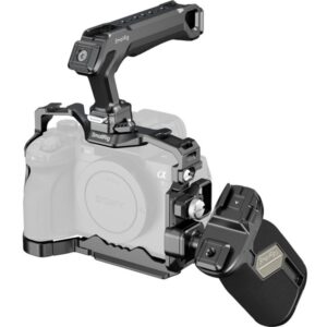 SONY A7R V, A7IV, A7S III, A1, A7R IV - SmallRig 5599 Klatka + zestaw, Nieograniczona rozbudowa: uchwyty, mikrofony, uchwyty i inne akcesoria, szyna NATO, „HawkLock”