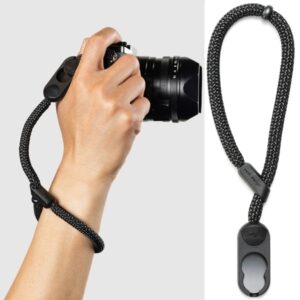 PEAK DESIGN Cuff Rope Black, Czarny, pleciony pasek na nadgarstek do aparatu