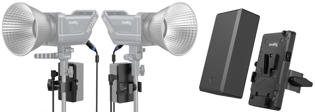 SmallRig 3676 RA V1 płytka z kablem do mocowania aku V-MOUNT do lamp SmallRig COB LED