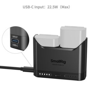 SmallRig 5489 podwójna ładowarka do akumulatorów NP-FZ100 do SONY
