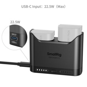 SmallRig 5490 podwójna ładowarka do akumulatorów LP-E6P do CANON