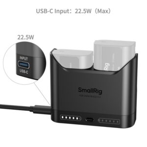 SmallRig 5492 podwójna ładowarka do akumulatorów DMW-BLK22 do PANASONIC