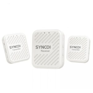 SYNCO G1 A2 biały bezprzewodowy system mikrofonowy 2,4 GHz, 2 nadajniki, 1 obiornik