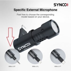 SYNCO U1P mikrofon kardioidalny do smartfonów, tabletów z tradycyjnym gniazdem jack 3,5mm