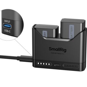 SmallRig 5488 zestaw: podwójna TURBO ładowarka + 2 Akumulatory NP-FW50 do SONY