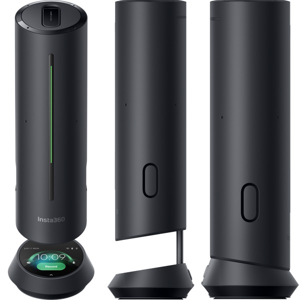 Insta360 WAVE Czarny, urządzenie typu speakerphone, głośnik z 8-mikrofonowym systemem MEMS, do kamer internetowych