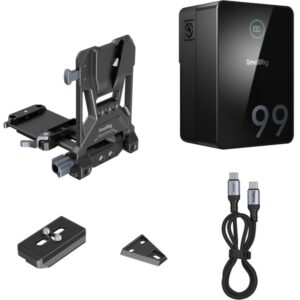 SmallRig 5046 zestaw: 4292 VB99 PRO akumulator V-mount 6800 mAh + 4064 płytka montażowa, uchwyt akumulatora V-mount, obrotowa konstrukcja, Arca-Swiss