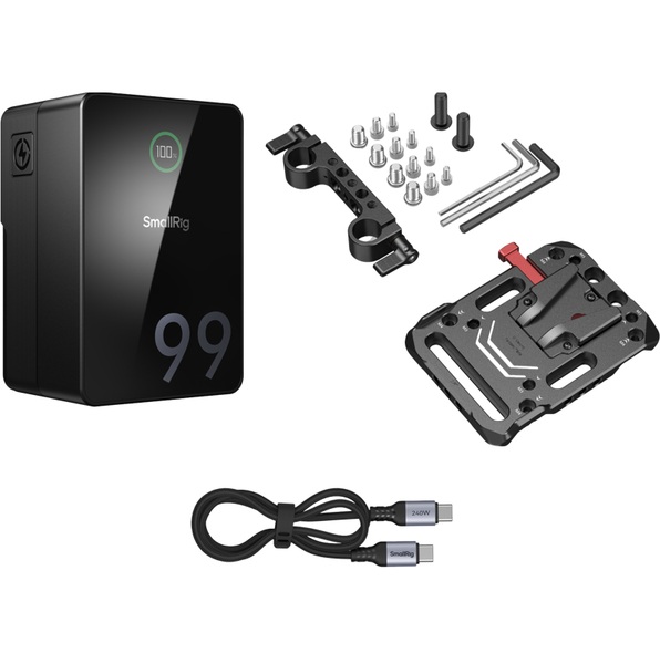 SmallRig 5047 zestaw: 4292 VB99 PRO akumulator V-mount 6800 mAh + 3016 płytka montażowa akumulatora