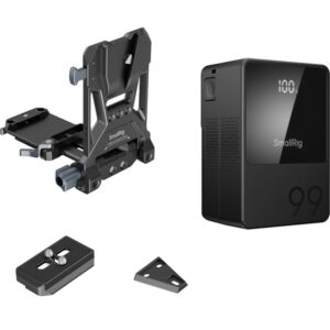 SmallRig 5048 zestaw: 3580 Mini VB99 akumulator V-mount 6800 mAh + 4064 płytka montażowa, uchwyt akumulatora V-mount, obrotowa konstrukcja, Arca-Swiss