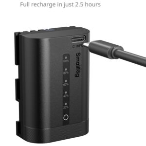 SmallRig 5298 CANON LP-E6P, LP-E6NH, Akumulator z SZYBKIM ładowaniem USB-C, Wskaźnik naładowania LED, 2520mAh do aparatów CANON
