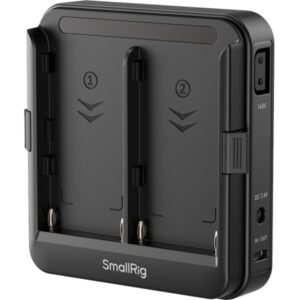 SmallRig 5536 Płytka adaptera do 2 akumulatorów typu NP-F (obsługuje UPS), montaż za pomocą płytki V-mount lub dolnych otworów gwintowanych 1/4"-20