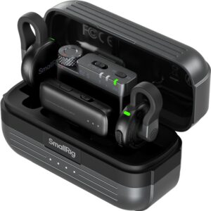 SmallRig 5715 S70 Czarny All-in-One (2 TX + 2 RX + etui ładujące) System mikrofonów bezprzewodowych, 2 nadajniki