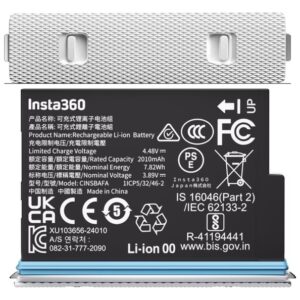 Insta360 X4 Air Battery Arctic White, biała Oryginalna bateria 2010 mAh do kamery Insta360 X4 Air