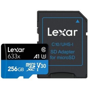 Karta pamięci LEXAR microSDXC 256GB 633x UHS-I 100MB/s C10 A1 U3 V30