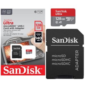 Karta pamięci SANDISK ULTRA microSDXC 128GB 140MB/s A1 Cl.10 UHS-I + ADAPTER