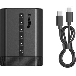 SmallRig 5297 NP-FZ100 Akumulator z SZYBKIM ładowaniem USB-C, Wskaźnik naładowania LED, 2520mAh do aparatów SONY